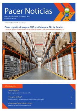 Pacer Not&iacute;cias - Pacer Log&iacute;stica