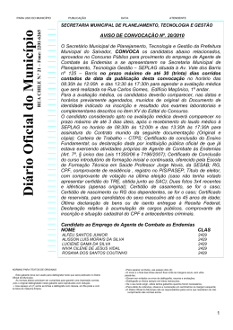 aviso de convocação nº 20/2010