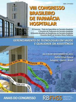viii congresso brasileiro de farm&aacute;cia hospitalar anais do