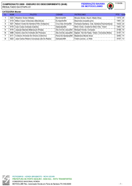 RESULTADO DA ETAPA o1 DE MOTOCICLISMO