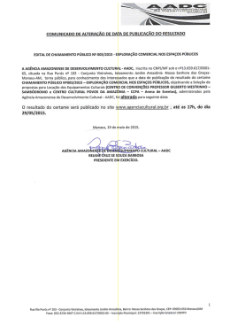 comunicado de altera&ccedil;&atilde;o de data de publica&ccedil;&atilde;o do resultado