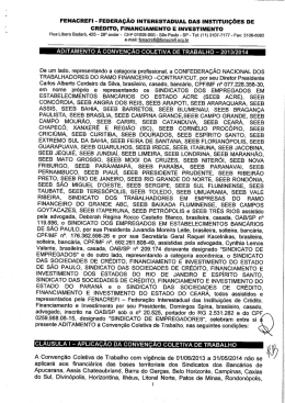 Convenção Coletiva de Trabalho dos Financiários 2013