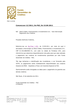 FGC-111516 Ref. Oboé Crédito, Financiamento e Investimento S.A.