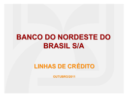 BANCO DO NORDESTE DO BRASIL S/A