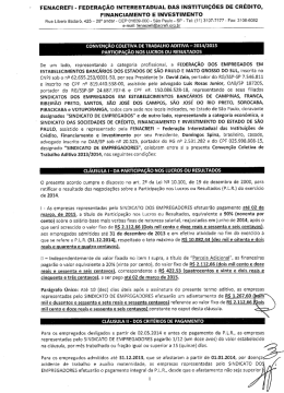 Aditivo PLR 2014/2015 - Sindicato dos Banc&aacute;rios