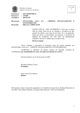 ELIS&Atilde;O FISCAL. N&Atilde;O OCORR&Ecirc;NCIA