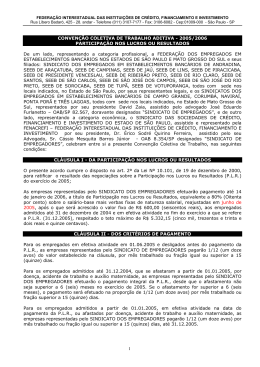 PLR 2005 - Sindicato dos Bancários de Santos e Região