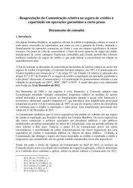 Reapreciação da Comunicação relativa ao seguro de