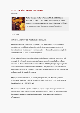 FINANCIAMENTO DE PROJETOS NO BRASIL