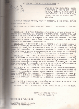 LEI NQ I I , DE IO DE MAIO DE I 9533