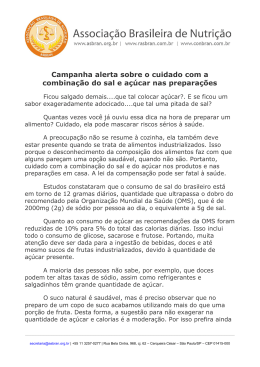 Campanha alerta sobre o cuidado com a combina&ccedil;&atilde;o do sal e