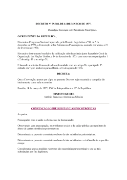 Conven&ccedil;&atilde;o sobre Subst&acirc;ncias Psicotr&oacute;picas