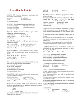 Substâncias e misturas (Exercícios de Revisão)