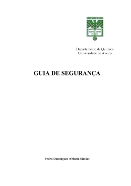 GUIA DE SEGURANÇA - Universidade de Aveiro