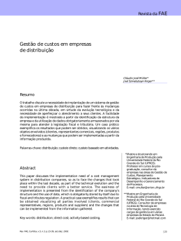 Gest&atilde;o de custos em empresas de distribui&ccedil;&atilde;o