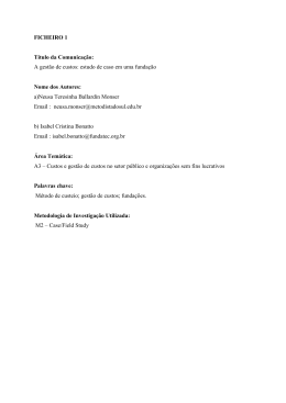 A gest&atilde;o de custos - Ordem dos Contabilistas Certificados
