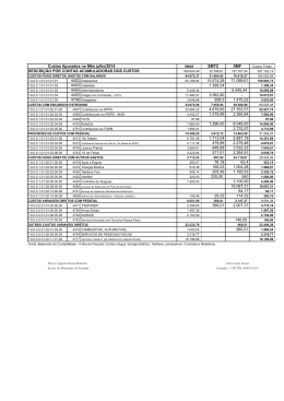 Descrição por Contas Acumuladoras dos Custos