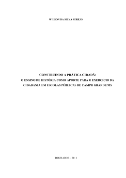 construindo a prática cidadã: o ensino de história como aporte para