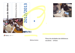 Plano de Actividades da Biblioteca