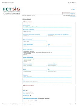 FCT::SIG Curriculum Vitae