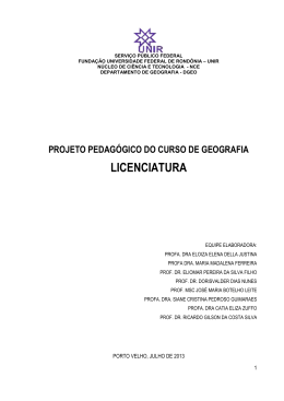 LICENCIATURA - Departamento de Geografia