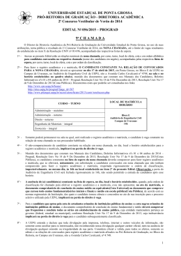 edital 056 2015 9&ordf; chamada 2 &deg; vestibular de verao 2014