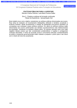 II Congresso Nacional de Forma&ccedil;&atilde;o de Professores XII Congresso