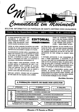 Junho - Par&oacute;quia de Santo Ant&oacute;nio dos Cavaleiros