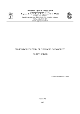 Projeto de Estrutura de Funda&ccedil;&atilde;o em Concreto do Tipo Radier