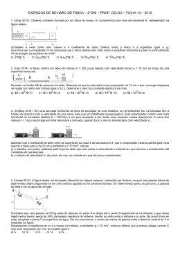 exercíos de revisão de física – 2º em – prof. celso – ficha 13 – 2015