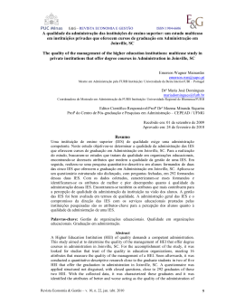 9 A qualidade da administra&ccedil;&atilde;o das institui&ccedil;&otilde;es de ensino