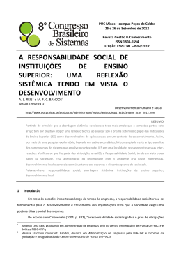 a responsabilidade social de institui&ccedil;&otilde;es de ensino superior