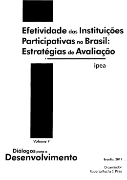 Efetividade das Instituições Participativas no Brasil