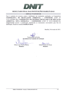 RESULTADO FINAL DAS INSTITUI&Ccedil;&Otilde;ES HABILITADAS