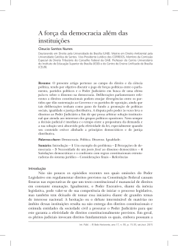 A for&ccedil;a da democracia al&eacute;m das institui&ccedil;&otilde;es