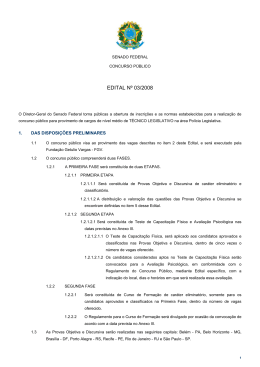 Edital n&ordm; 03/2008