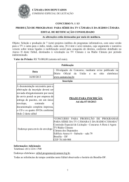 Edital - C&acirc;mara dos Deputados