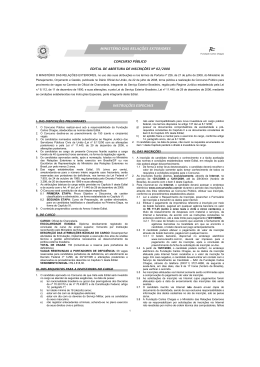 Edital Oficial de Chancelaria