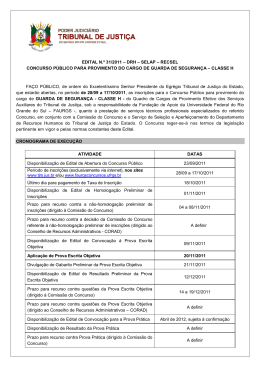 Edital - Tribunal de Justi&ccedil;a do Estado do Rio Grande do Sul
