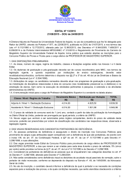 EDITAL N&ordm; 13/2015 21/08/2015 &ndash; DOU de 24/08/2015