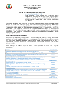ESTADO DE SANTA CATARINA MUNICIPIO DE