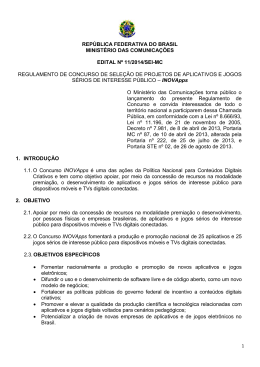 Edital concurso INOVapps - Minist&eacute;rio das Comunica&ccedil;&otilde;es