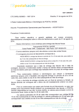 procedimentos para faturamento