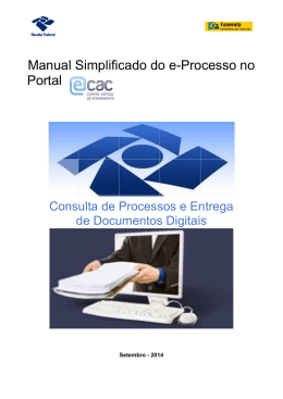 Manual Simplificado do e-Processo no Portal