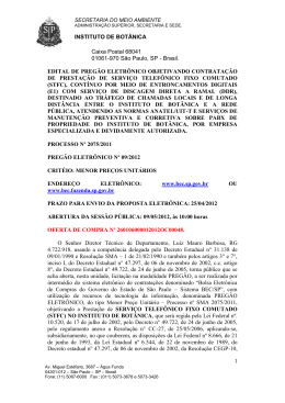 INSTITUTO DE BOT&Acirc;NICA Caixa Postal 68041 01061