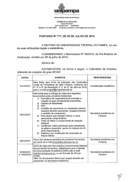 Caixa Postal 07 cEP 96.400-970 BAG&Eacute;/Rs - Pr&oacute;