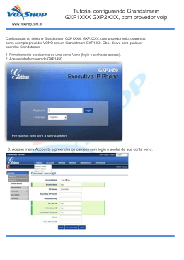 Configurando com VoIP - Voxshop