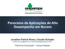 Panorama de Aplica&ccedil;&otilde;es de Alto Desempenho em Nuvem
