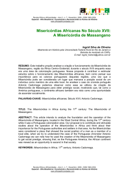 A Miseric&oacute;rdia de Massangano - Revista &Aacute;frica e Africanidades