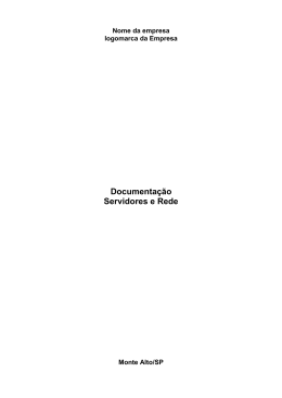 Documenta&ccedil;&atilde;o Servidores e Rede